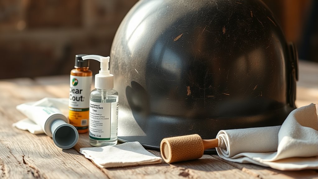 assess helmet condition thoroughly