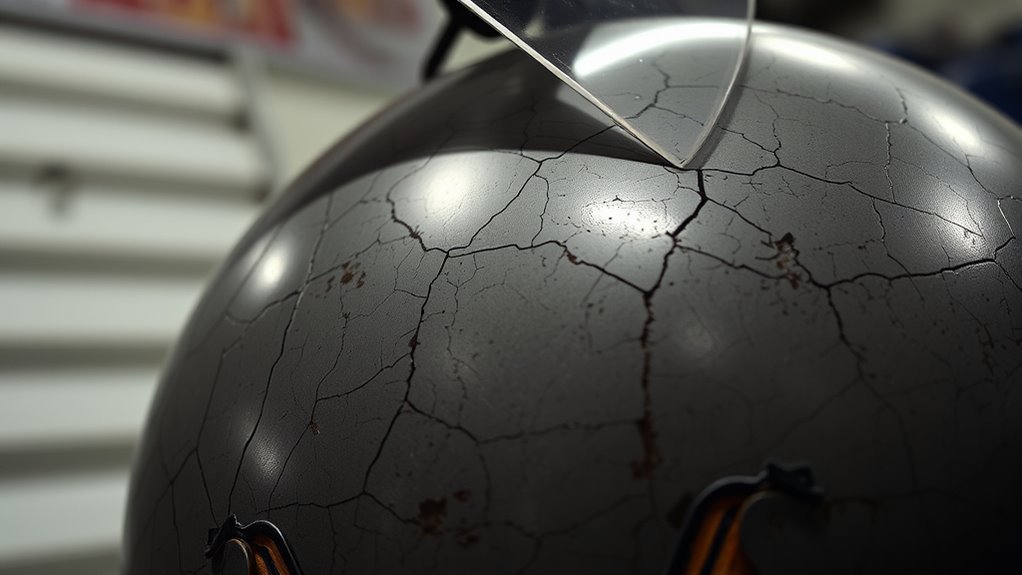 check helmet for damage
