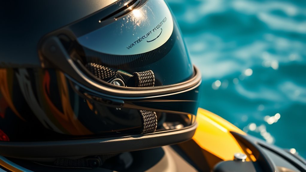 chin strap ensures helmet security