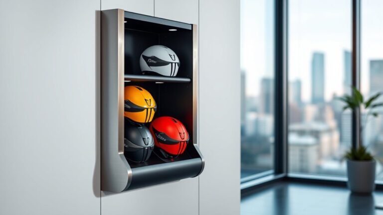 compact helmet storage options