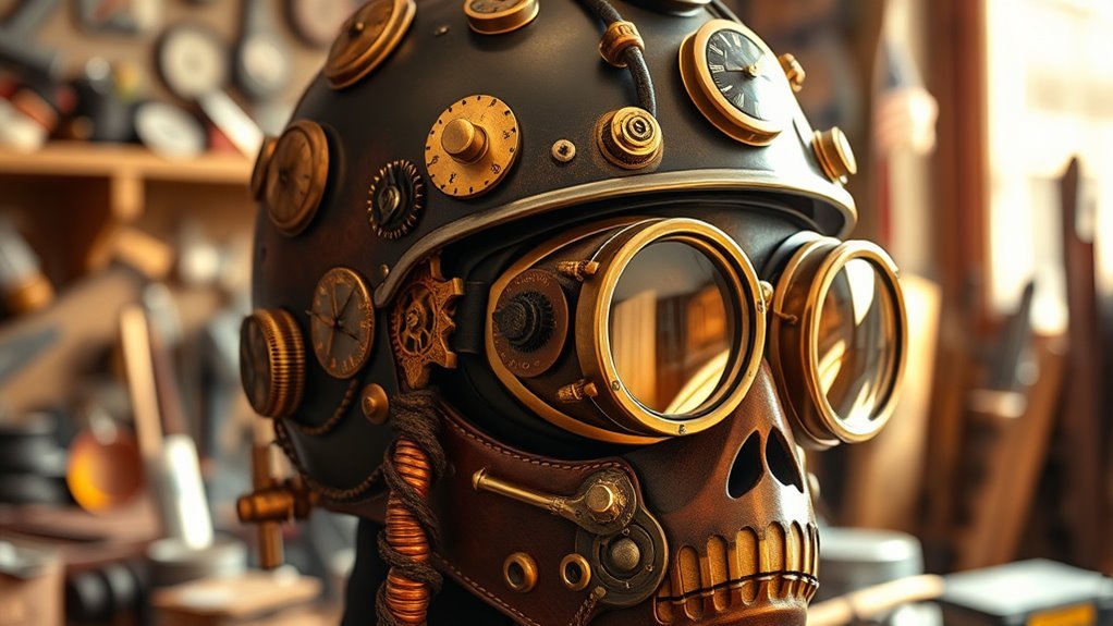 crafting steampunk helmet materials