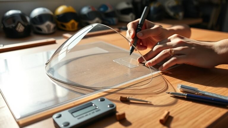 create clear helmet visor