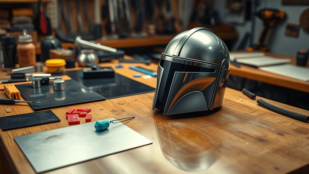 creative mandalorian helmet design