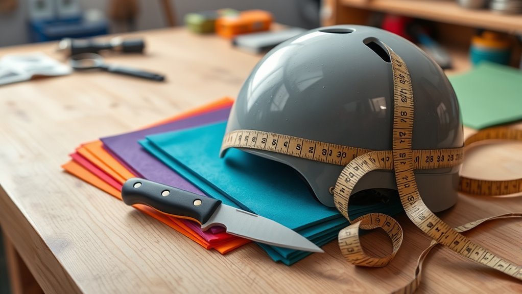cut padding for helmet