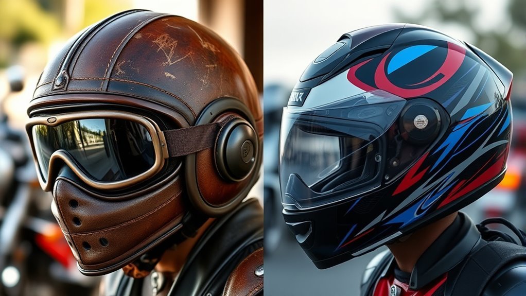 evolution of motorcycle helmets