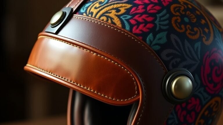 fabric and leather helmets