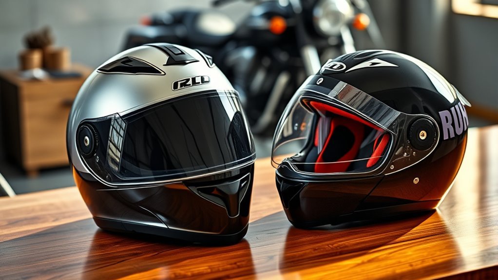 full face helmets provide protection