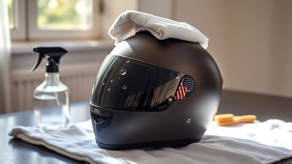 gather motorcycle cleaning supplies