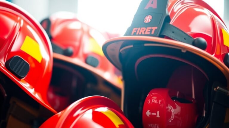 heat resistant firefighter helmets