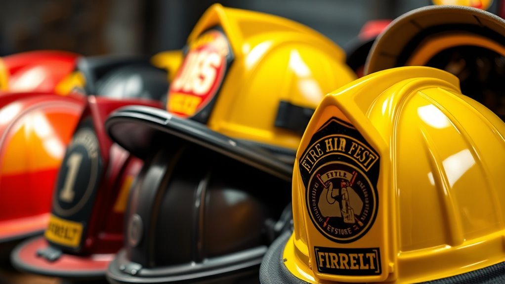heat resistant firefighter helmets