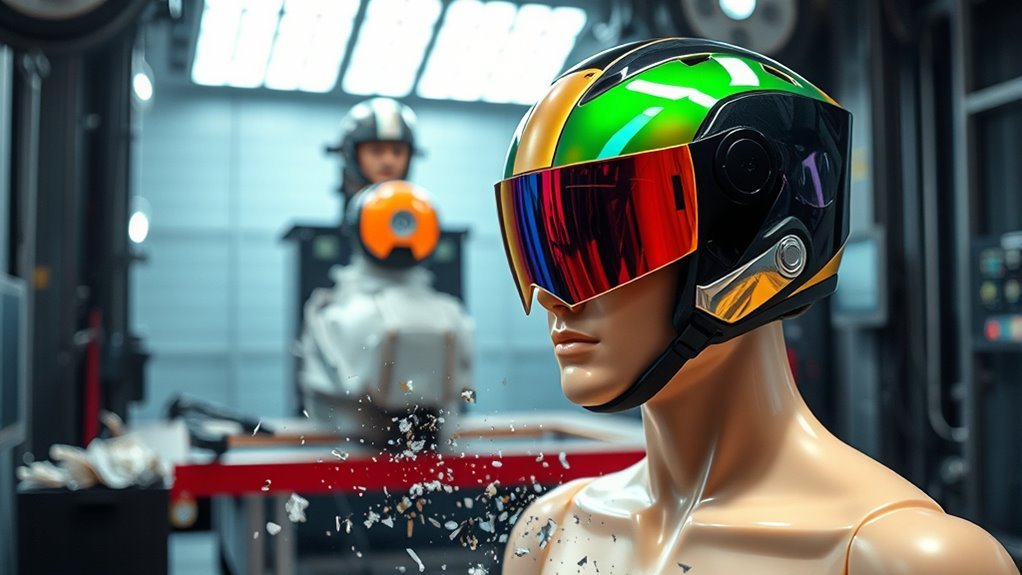 helmet safety through crash testing