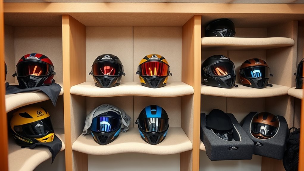 helmet storage scratch prevention