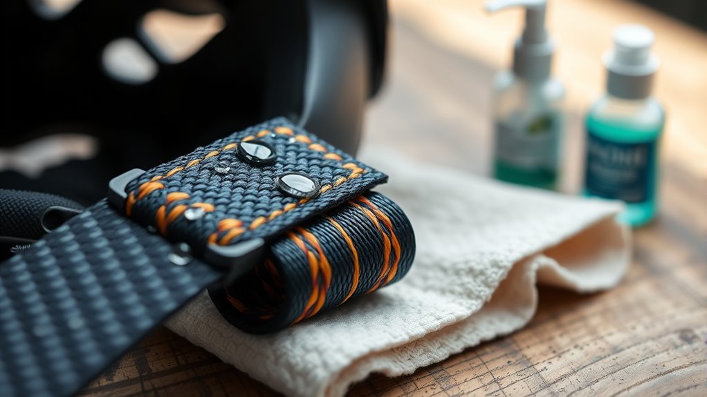 helmet strap cleaning routine