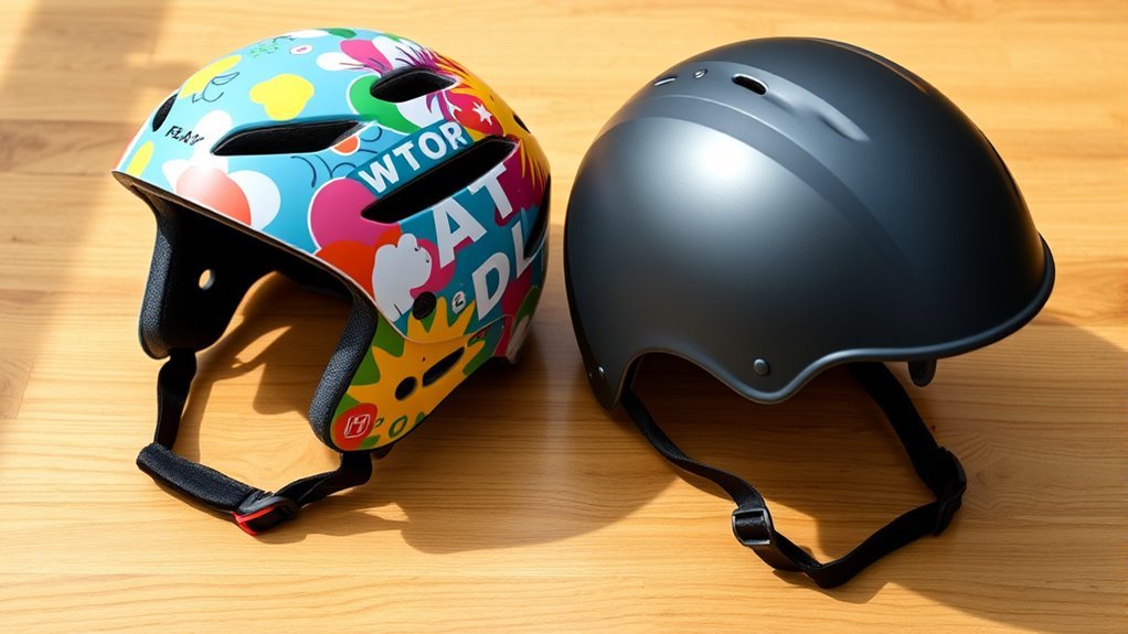 helmet use recreational vs professional