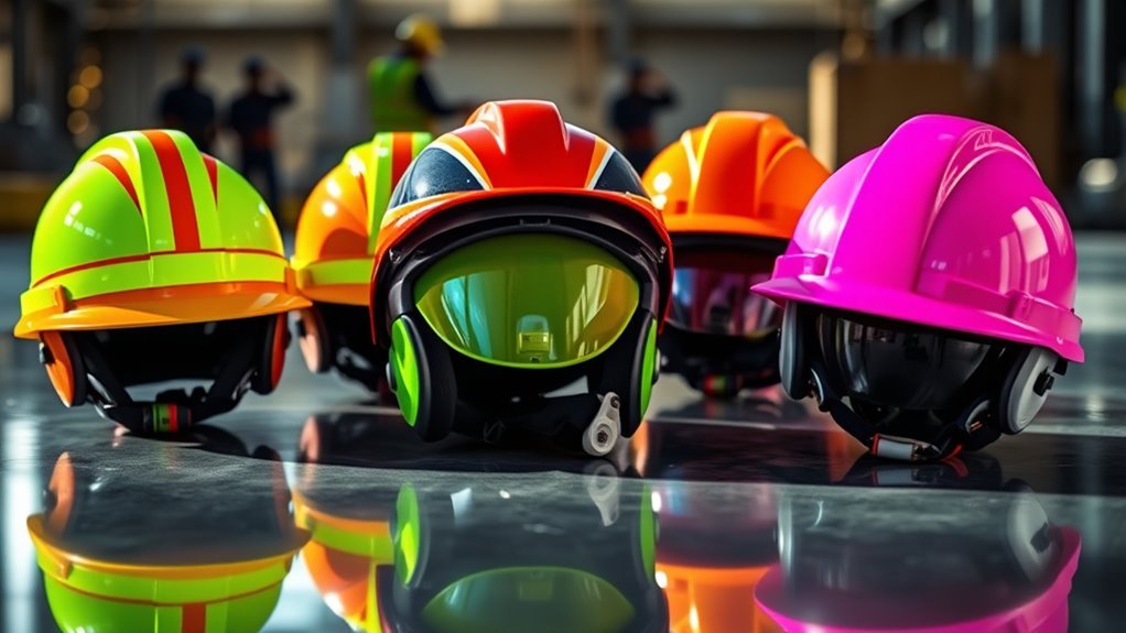 high visibility helmet safety