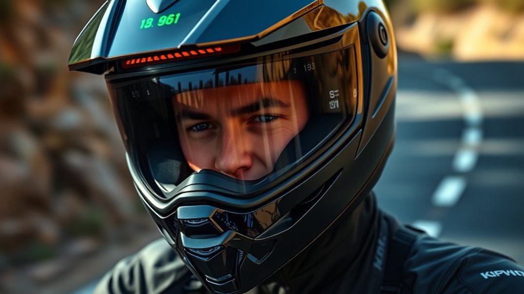 hud helmets enhance riding safety