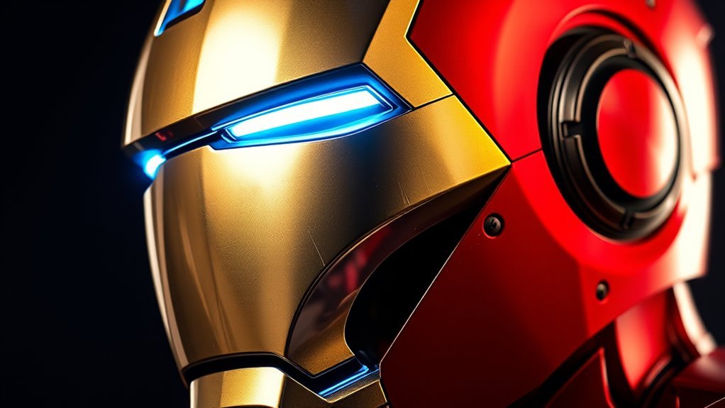 iconic iron man helmet design