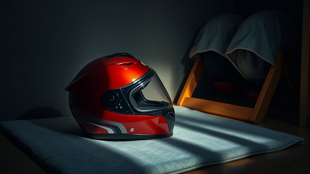 indoor storage preserves helmet integrity