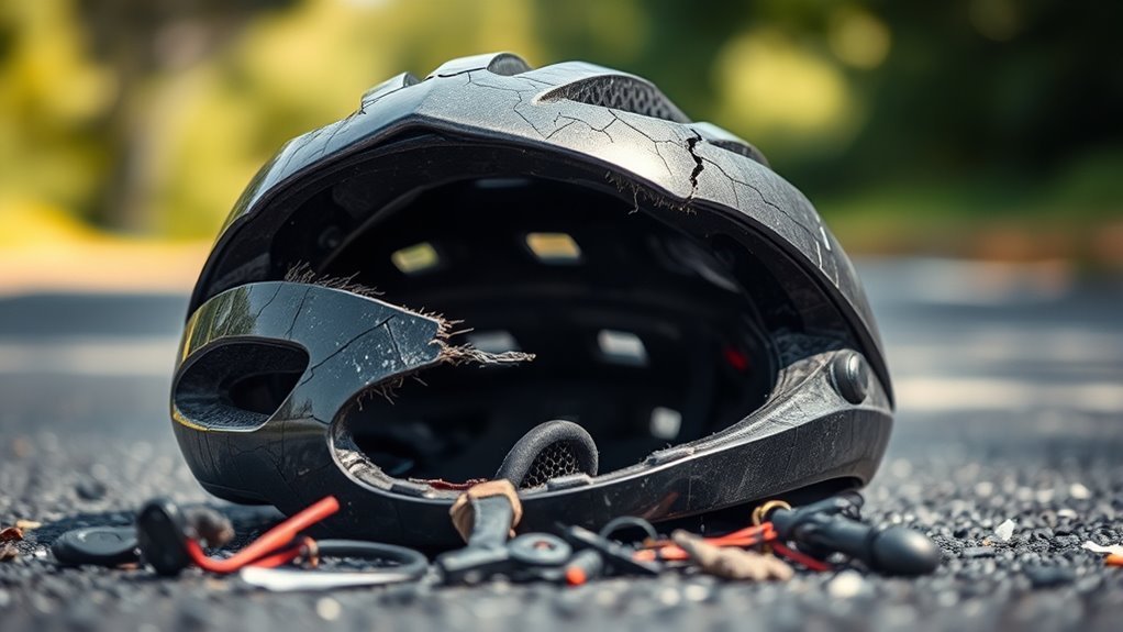 inspect helmet for damage