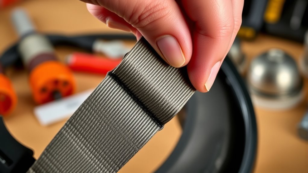 inspect helmet strap safety
