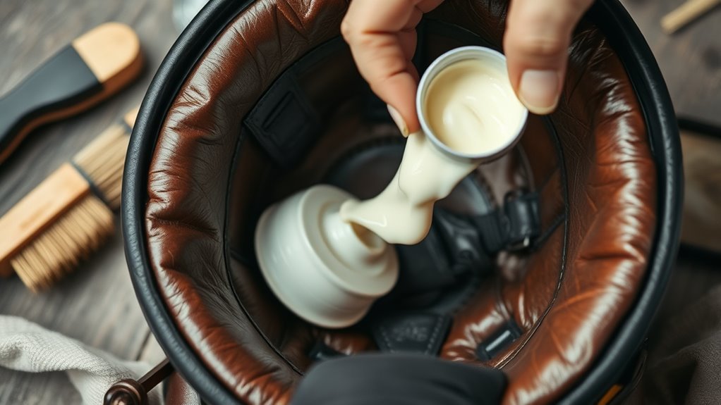 leather helmet cleaning process
