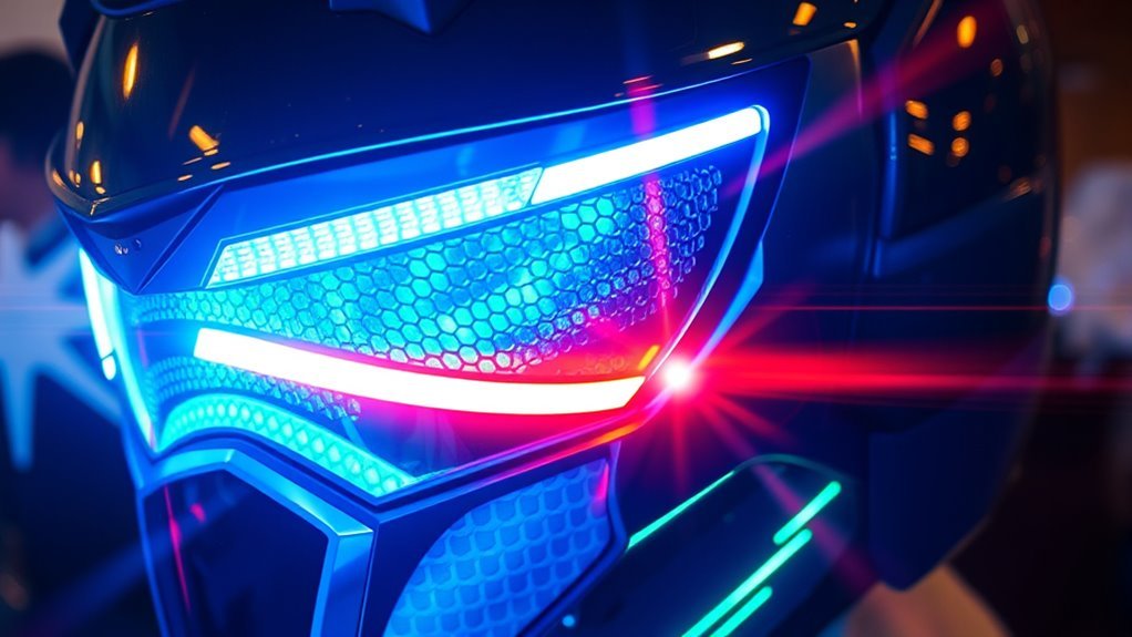 led enhanced cosplay helmets