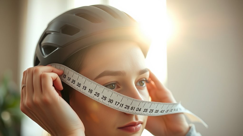 measure head for helmet