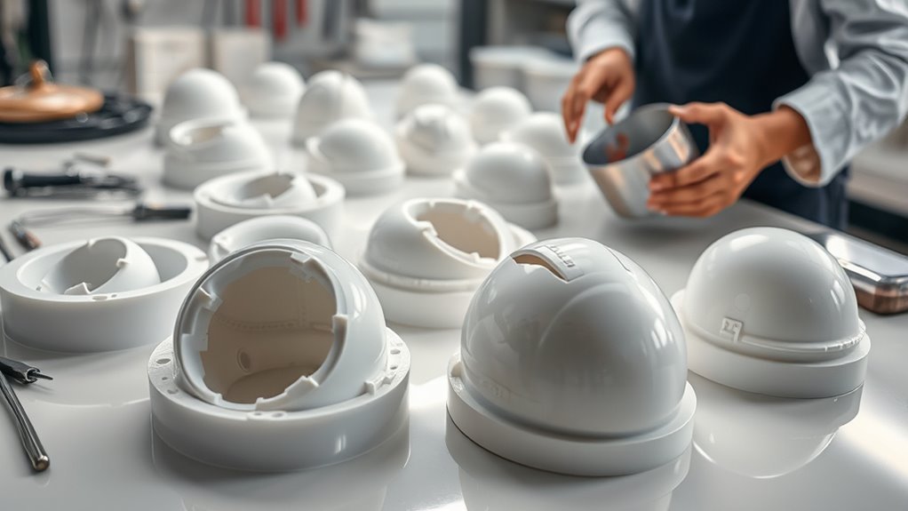 mold creation for helmets