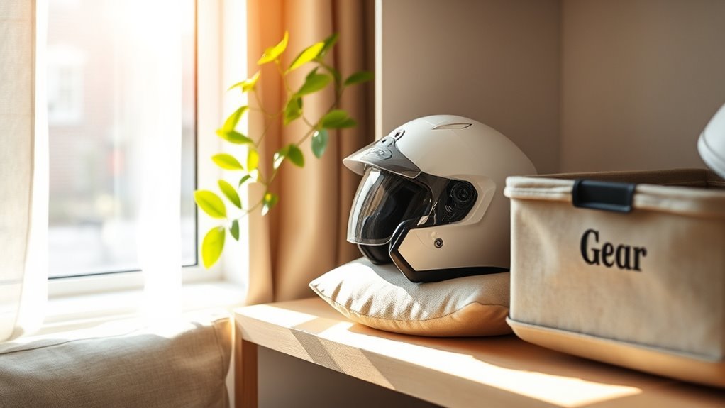 optimal helmet storage conditions