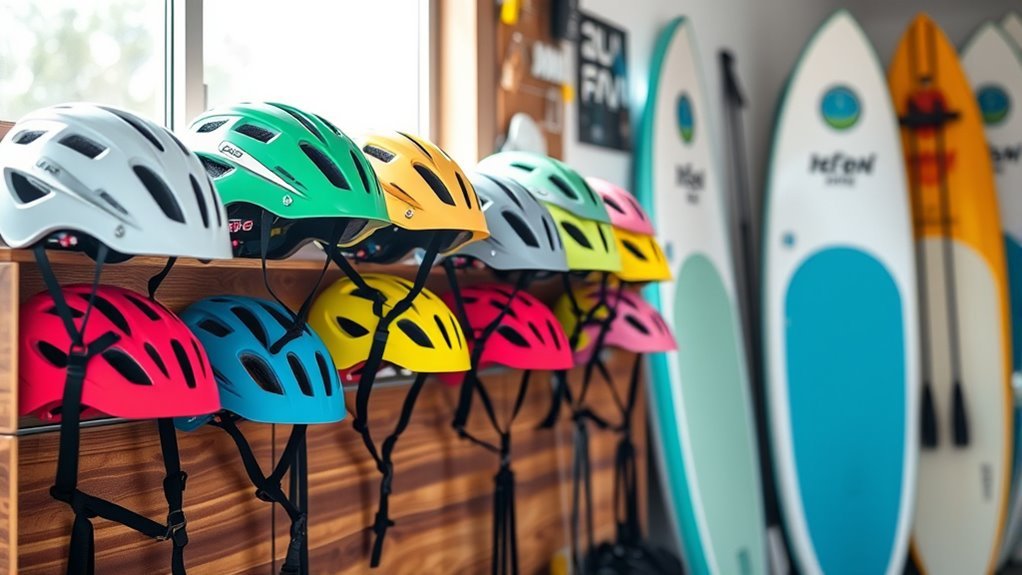 paddle safely with helmets