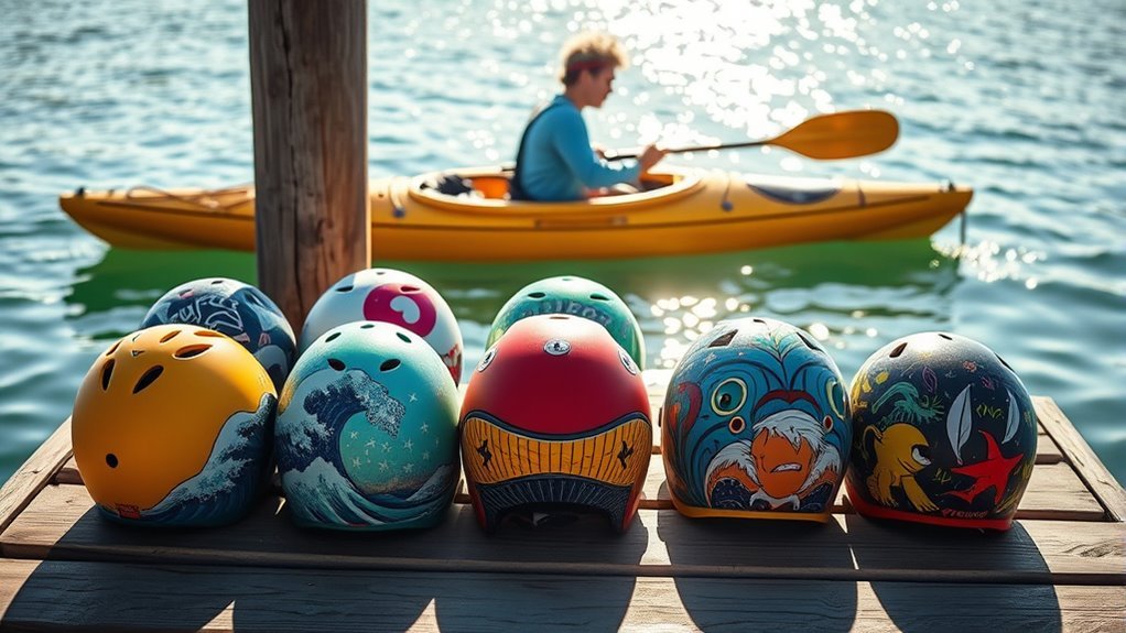 personalized water activity helmets