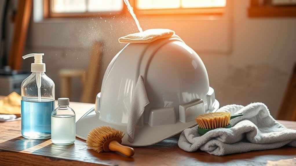 proper hard hat cleaning