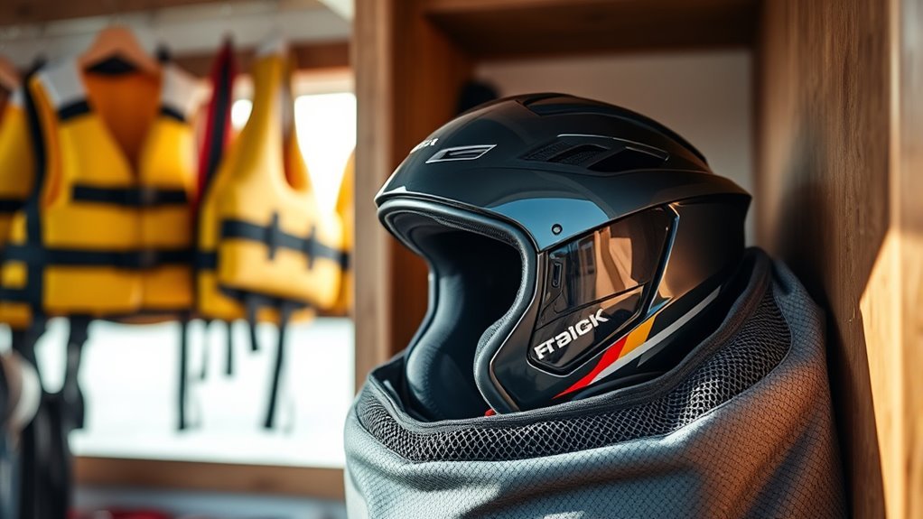 proper helmet storage location