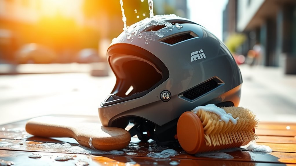 remove helmet accessories carefully