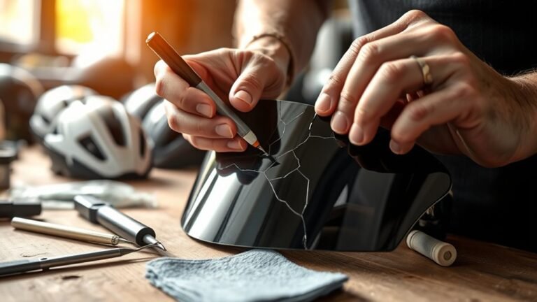 repairing cracked helmet visors