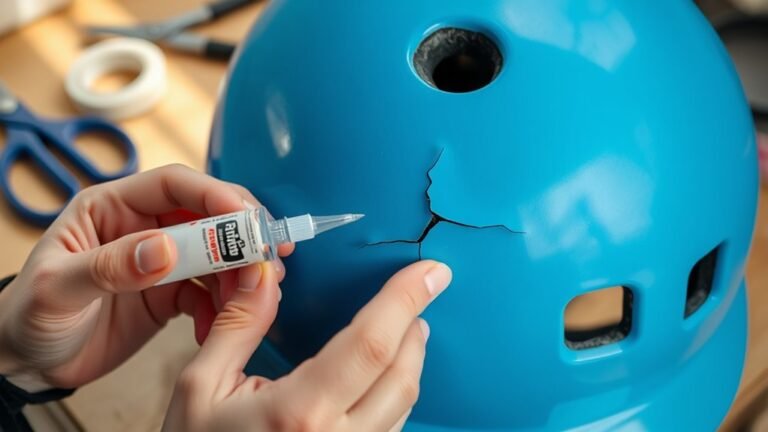 repairing foam helmet cracks