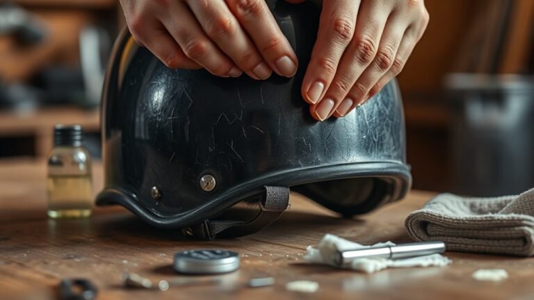 repairing helmet scratches and straps