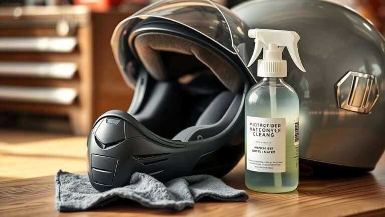 safe motorcycle helmet cleaning