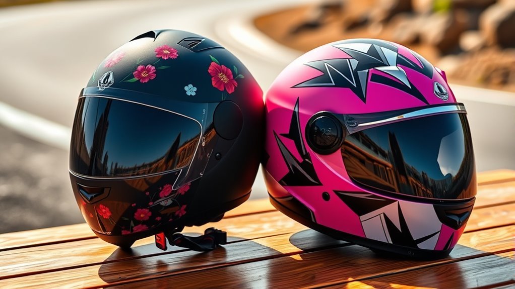 stylish customizable motorcycle helmets