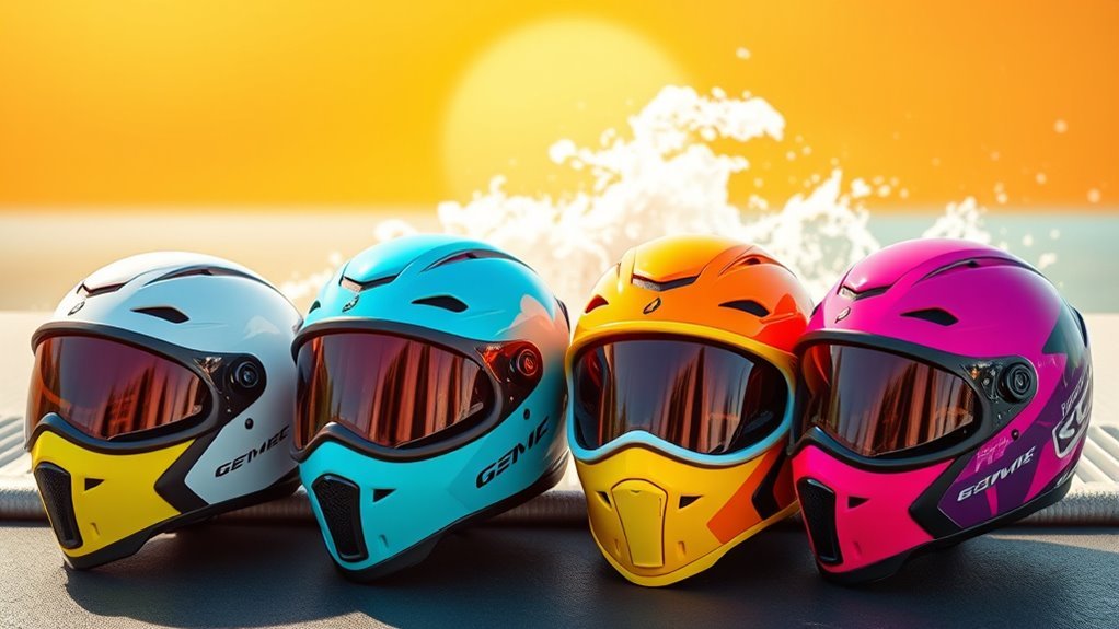 stylish innovative water sports helmets