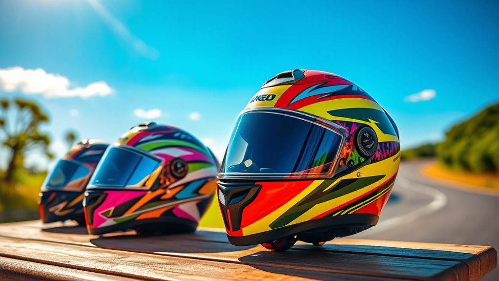 summer motorcycle helmet features