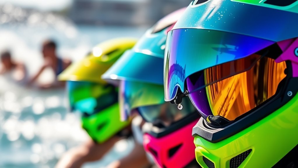 water sports helmet visors