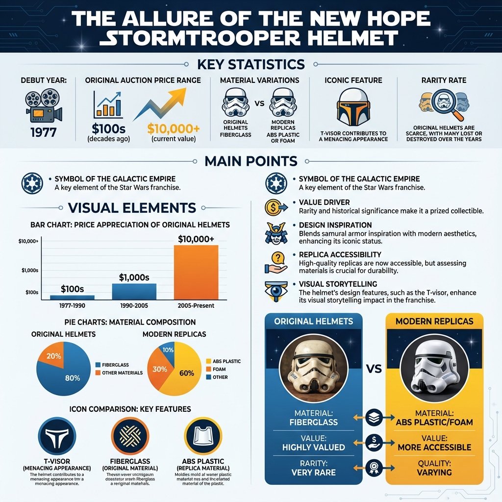 Infographic: Why the New Hope Helmet is a Collector's Dream a new hope stormtrooper helmet - Data Infographic and Statistics