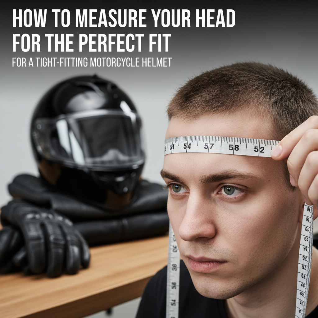 How to Measure Your Head for the Perfect Fit How to Measure Your Head for the Perfect Fit - a tight fitting motorcycle helmet
