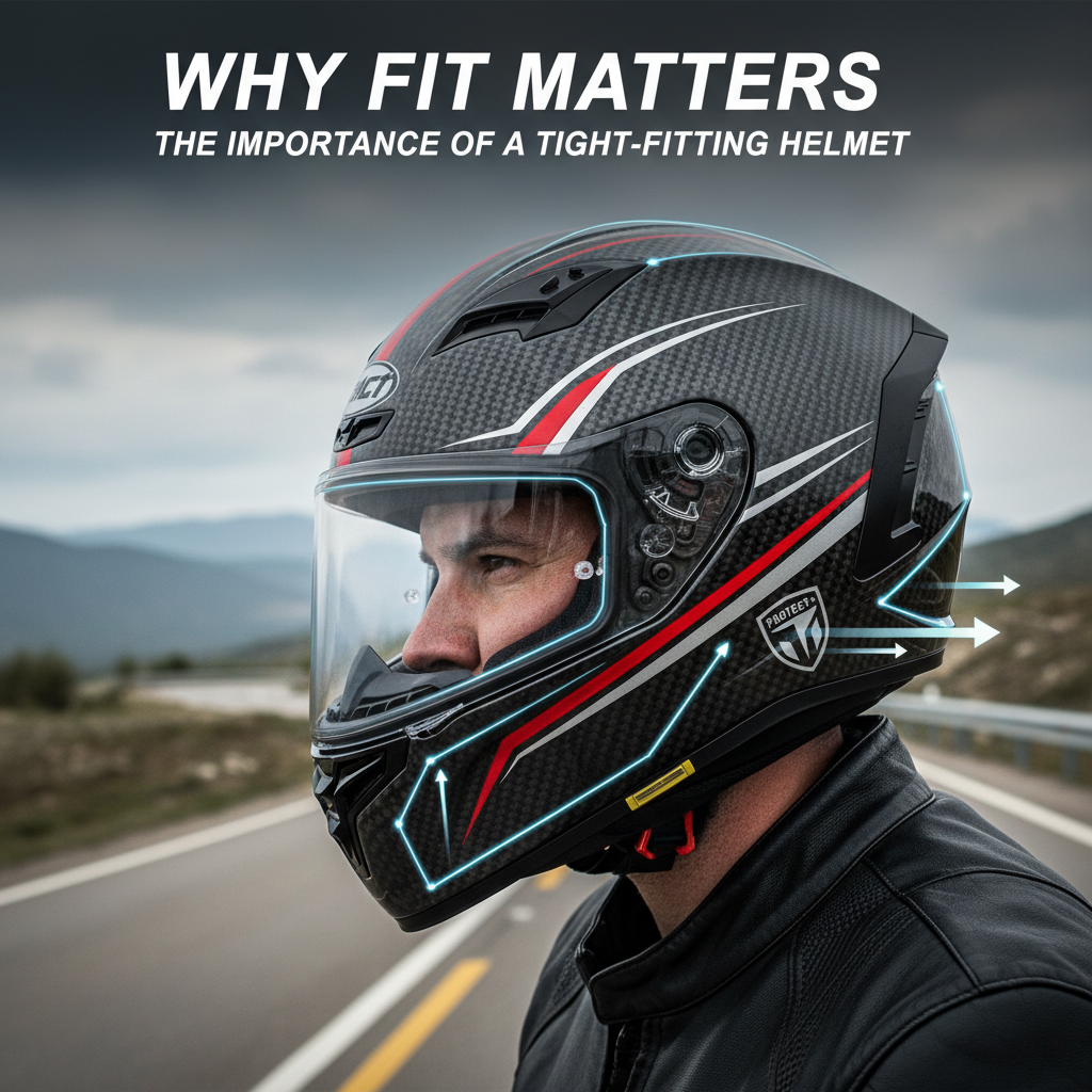 Why Fit Matters: The Importance of a Tight-Fitting Helmet Why Fit Matters: The Importance of a Tight-Fitting Helmet - a tight fitting motorcycle helmet