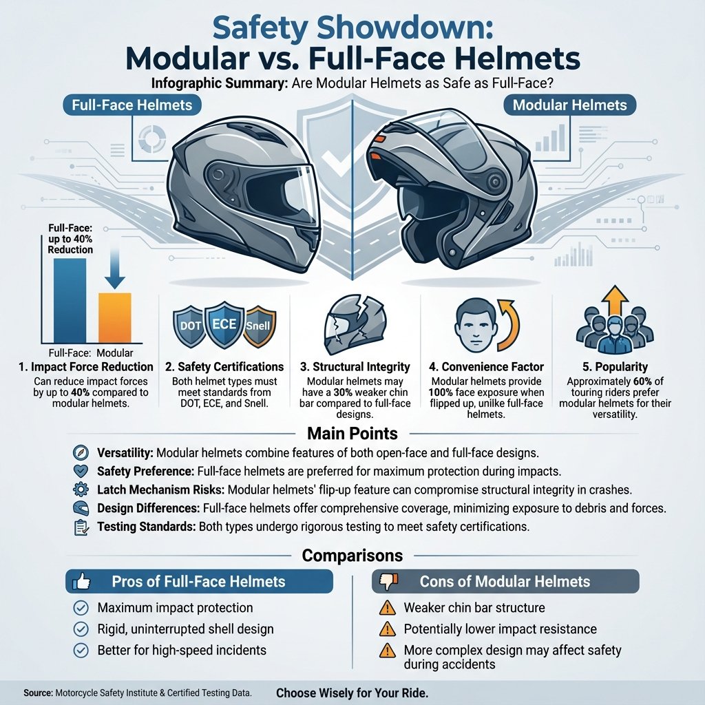 are modular helmets as safe as full face - Data Infographic and Statistics