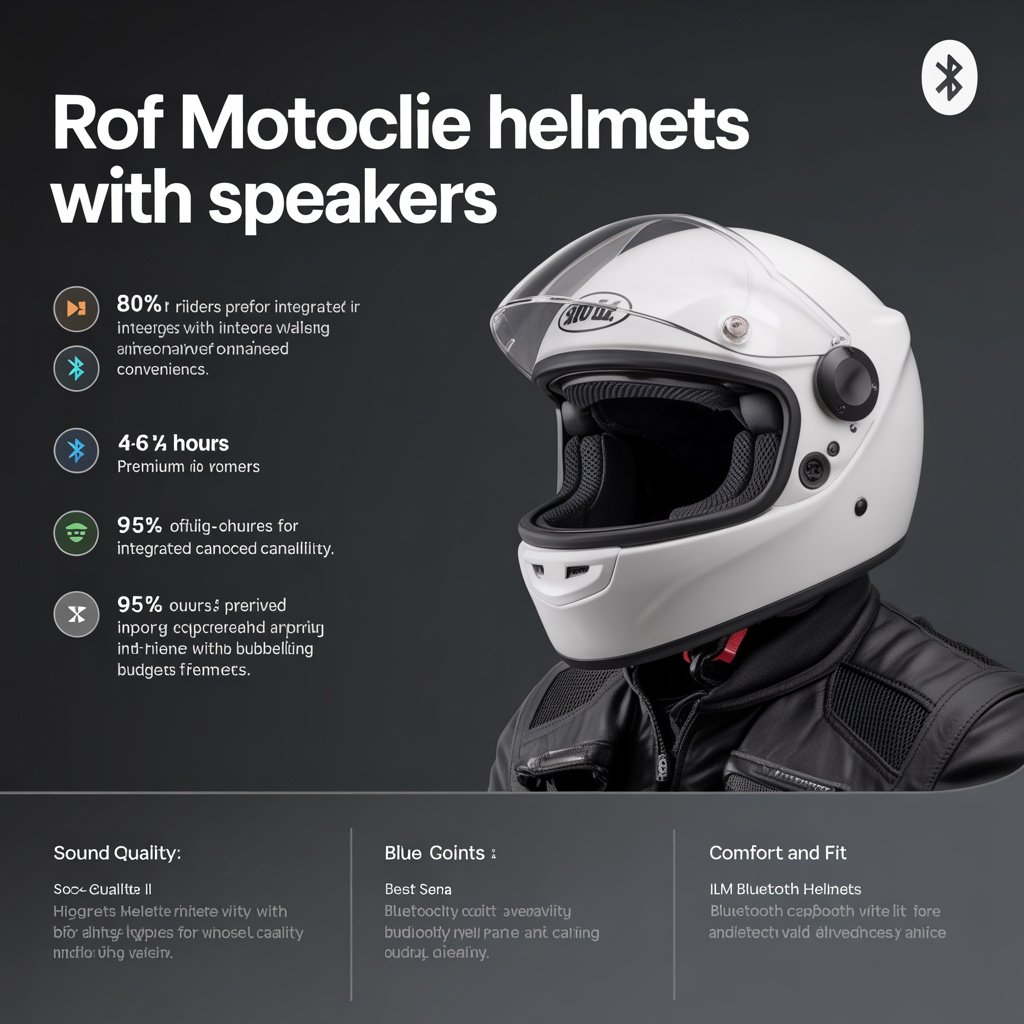 Best Motorcycle Helmets with Integrated Speakers - Data Infographic and Statistics
