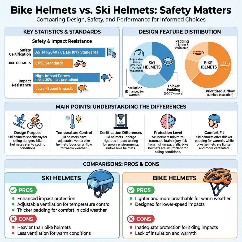 can i use bike helmet for skiing - Data Infographic and Statistics