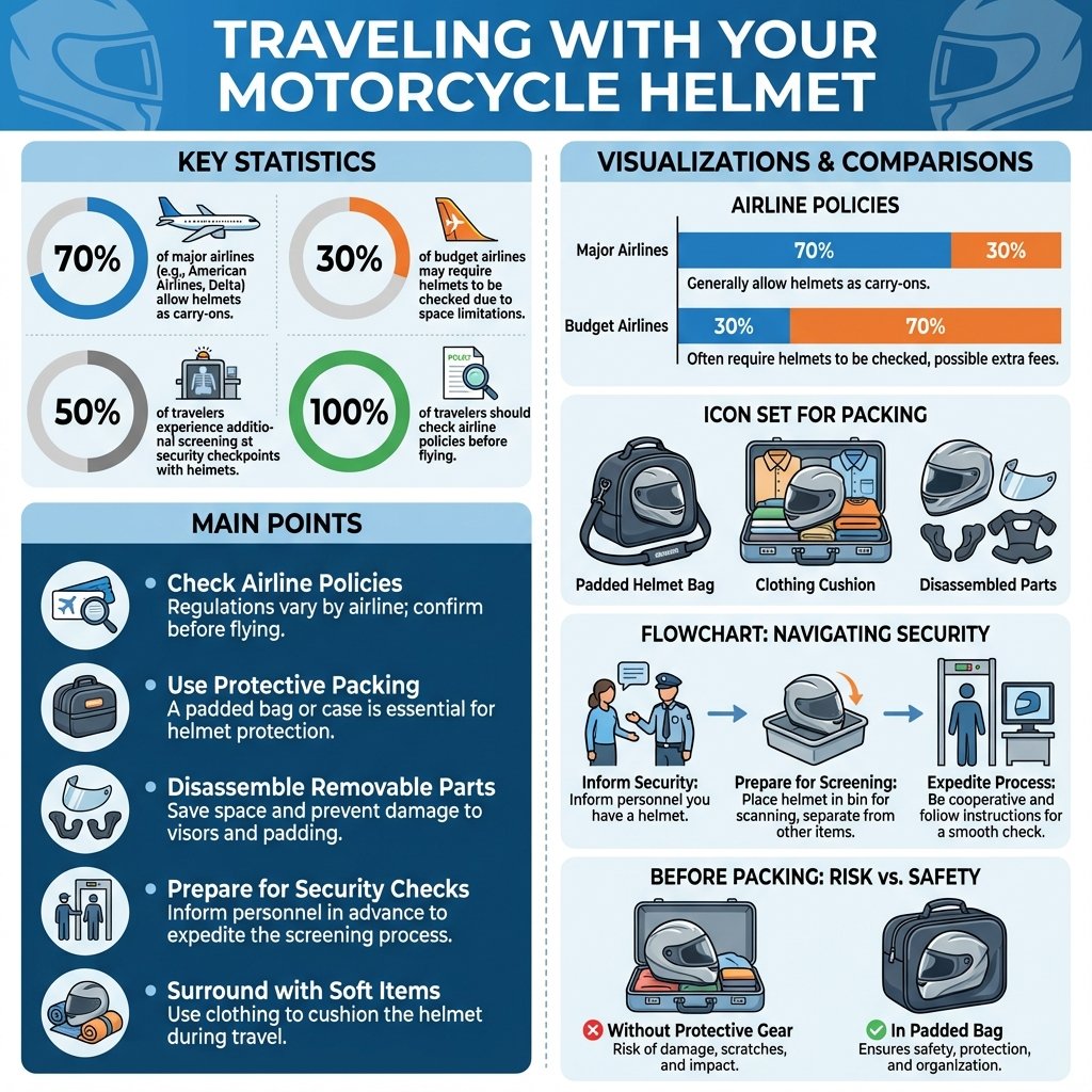 can you take motorcycle helmet on plane - Data Infographic and Statistics