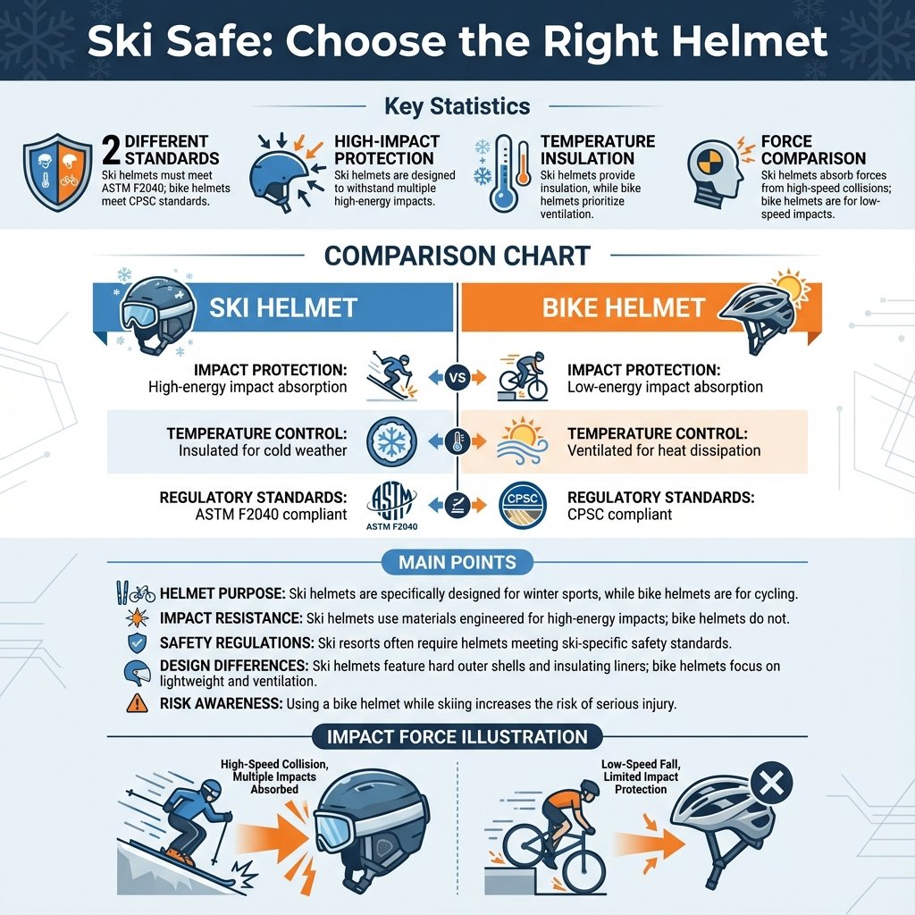 can you wear a bike helmet skiing - Data Infographic and Statistics